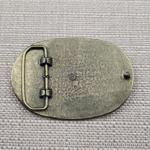 Leather Face Kennedy Space Center Vintage Belt Buckle B889 - Picture 4 of 6